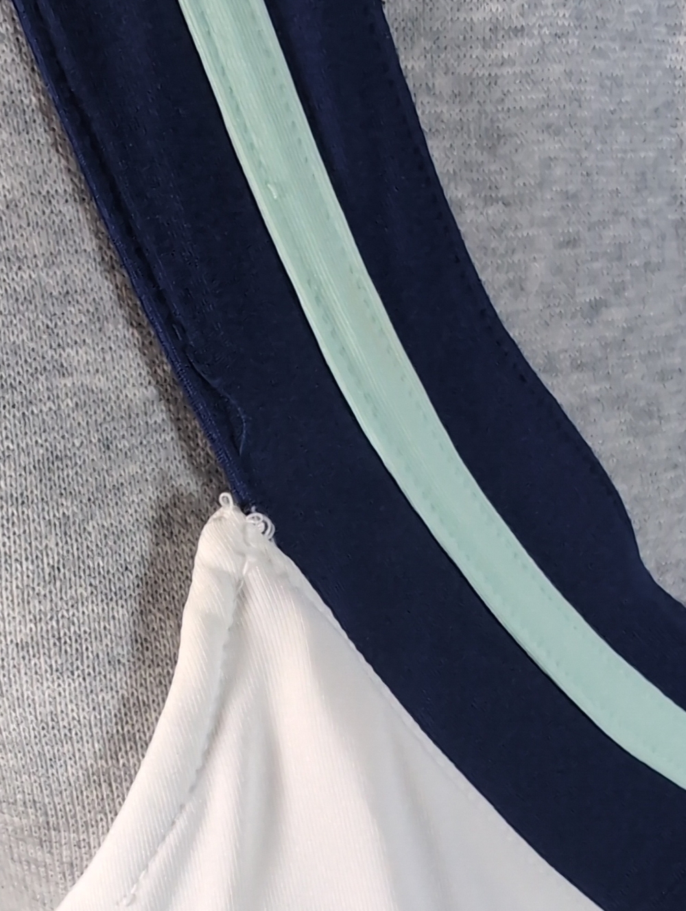 Vintage Lacoste Tennis Dress White Striped VNeck Athleisure Everyday Sports M - Picture 3 of 7